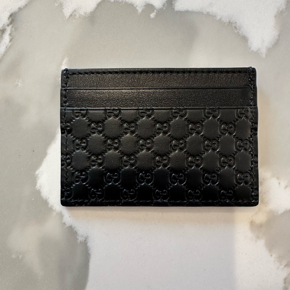 Authentic New without tag micro Guccisimma 5 slot Gucci card holder black - Picture 6 of 6
